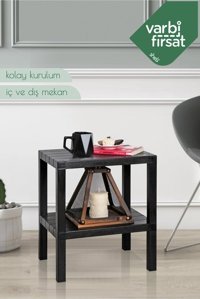 Varbifırsat Dikdörtgen Plastik 29x38 cm Siyah Kamp Sehpası