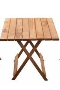 Mavienerji Katlanabilir Dikdörtgen Ahşap 50x60 cm Kahverengi Kamp Masası