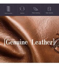Generic Bullcaptaın Hakiki Deri Crossbody Siyah Erkek Sırt Çantası
