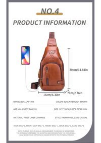 Bull Captan Seyahati Crossbody Siyah Erkek Sırt Çantası