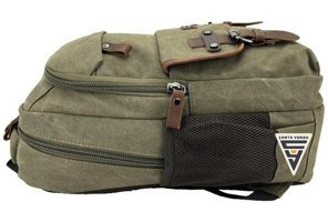 Ççs London 51567 Kanvas Laptop Bölmeli Yeşil Erkek Sırt Çantası