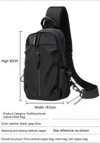 Wyanet Hespero Çok Fonksiyonlu Gündelik Crossbody Mavi Erkek Sırt Çantası