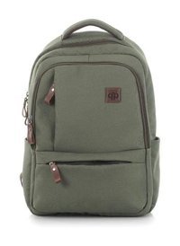 Paqpa Qp Madre Gabardin Kumaş Laptop Bölmeli Haki Erkek Sırt Çantası