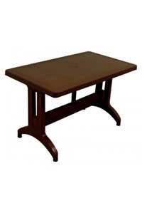 Mandella Dikdörtgen Rattan 70x120 cm Kahverengi Kamp Masası