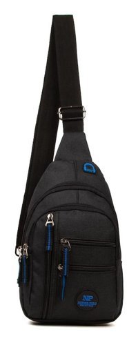 Newish Polo Body Bag Çapraz Keten 2033 Lacivert Erkek Sırt Çantası - Siyah