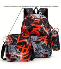 Tcherchi Br28355 Üç Parçalı Set Kırmızı Erkek Sırt Çantası