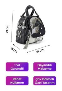 Kriste Bell Siyah 26460 Kadın Sırt Çantası