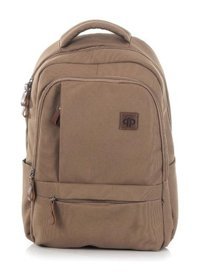 Paqpa Qp Gabardin Kumaş Laptop Bölmeli Erkek Sırt Çantası Açık Kahverengi