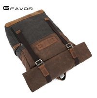 Gfavor Gf0158 Mumlu Kanvas Koyu Yeşil Erkek Sırt Çantası
