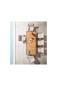Magıc Face Katlanabilir Dikdörtgen Ahşap 120x220 cm Kahverengi - Siyah Kamp Masası