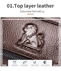 Laoshızı Hakiki Deri Crossbody Erkek Sırt Çantası Koyu Kahverengi