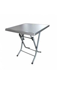 Gzz Katlanabilir Kare Plastik 60x60 cm Gri Kamp Masası