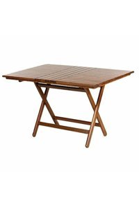 Bahçeme Katlanabilir Dikdörtgen Ahşap 70x120 cm Kahverengi Kamp Masası