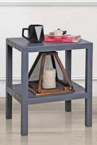 Frapan Home Dikdörtgen Plastik 29x38 cm Gri Kamp Sehpası