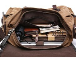 Zuolunduo Moda Kanvas Çapraz Kahverengi Erkek Sırt Çantası