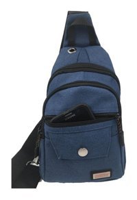 Bizoon 3472 Kanvas Kumaş Body Bag Lacivert Erkek Sırt Çantası