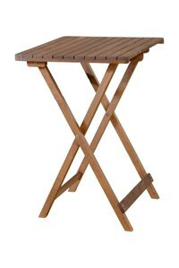 Woodensa Katlanabilir Kare Ahşap 50x50 cm Kahverengi Kamp Masası