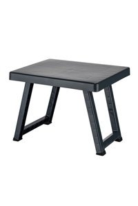 Bursev Katlanabilir Dikdörtgen Plastik 47x70 cm Antrasit Kamp Sehpası