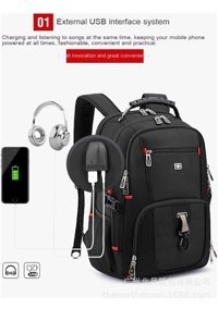 Happyplanet Xiaoqitt Siyah Erkek Sırt Çantası