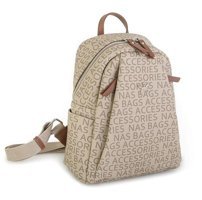 Nas Bag 1201 Yazılı Vizon Taba Kadın Sırt Çantası