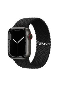 Shinytech Örgü Naylon 42-44-45-49 mm Yetişkin Akıllı Saat Kordonu Siyah