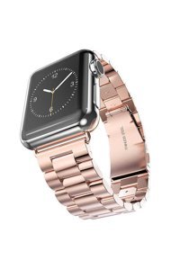 Fibaks 1-2-3-4-5-6-7-8-Se Metal 38-40-41 mm Yetişkin Akıllı Saat Kordonu Pembe