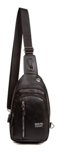 Newish Polo Body Bag Çapraz Ve Siyah Suni Deri Erkek Sırt Çantası