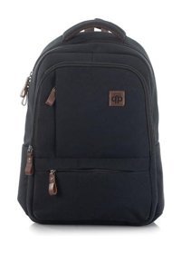 Paqpa Qp Madre Gabardin Kumaş Laptop Bölmeli Siyah Erkek Sırt Çantası