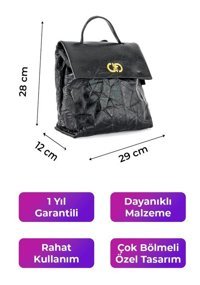 Kriste Bell Siyah 26494 Kadın Sırt Çantası