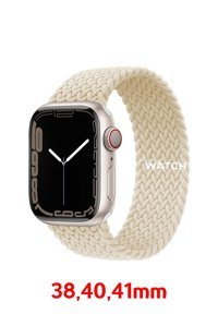 Shinytech Örgü 38-40-41 mm Yetişkin Akıllı Saat Kordonu Beyaz