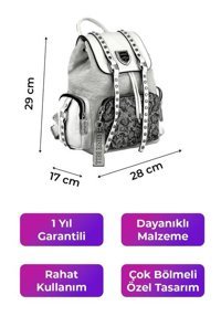 Kriste Bell Beyaz 26447 Kadın Sırt Çantası