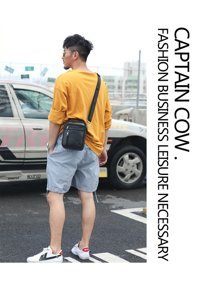 Bull Captan Retro Günlük Crossbody Siyah Erkek Sırt Çantası