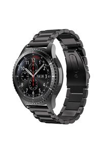 Co Watch Gt-Gt2-Gt2e-Gt2 Pro-Gt-Gt3 Pro-Watch 3-3 Pro Çelik 46 mm Yetişkin Akıllı Saat Kordonu Siyah