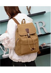 Carrier Vintage Kanvas Gri Kadın Sırt Çantası