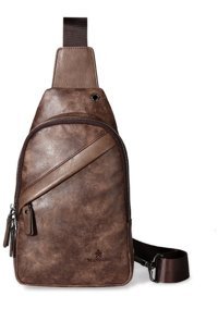 Generic Vintage Günlük Sling Crossbody Mbj3870F Kahverengi Siyah Erkek Sırt Çantası