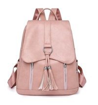 Worryfreeshopping Yumuşak Deri Retro Bag7713 Pembe Kadın Sırt Çantası