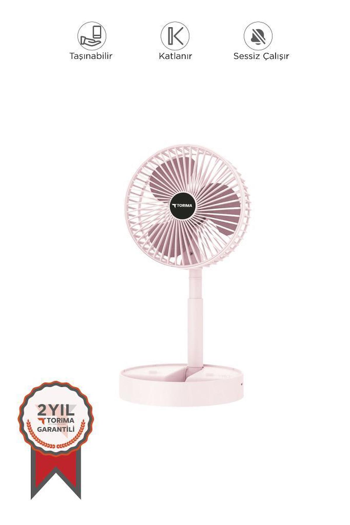 Torima F-06 Mini Sessiz Pembe Masaüstü Vantilatör