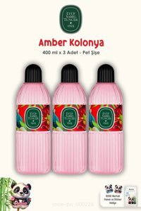 Eyüp Sabri Tuncer Amber Cam Şişe Kolonya 3x400 ml