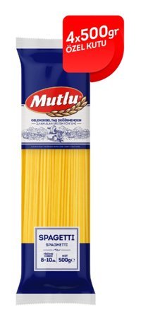 Mutlu Spaghetti Makarna 4x500 gr