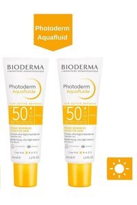 Bioderma Photoderm Aquafluide Invisible Renksiz 50 Faktör Tüm Ciltler İçin Yüz Güneş Kremi 2x40 ml