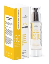 Harrem Renksiz 50 Faktör Tüm Ciltler İçin Nemlendirici Yaşlanma Karşıtı Suya Dayanıklı Güneş Kremi 50 ml