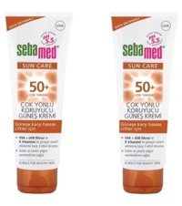 Sebamed Çok Yönlü Koruyucu Renksiz 50 Faktör Tüm Ciltler İçin Nemlendirici Yaşlanma Karşıtı Suya Dayanıklı Yüz ve Vücut Güneş Kremi 2x75 ml
