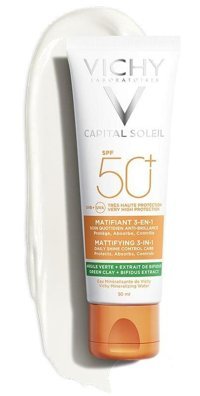 Vichy Capital Soleil Renksiz 50 Faktör Karma Ciltler İçin Suya Dayanıklı Yüz Güneş Kremi 50 ml