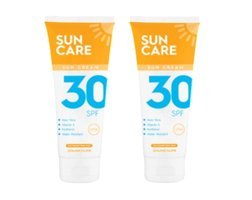 Huncalife Renksiz 30 Faktör Tüm Ciltler İçin Leke Karşıtı Nemlendirici Yaşlanma Karşıtı Suya Dayanıklı Vücut Güneş Losyonu 2x75 ml