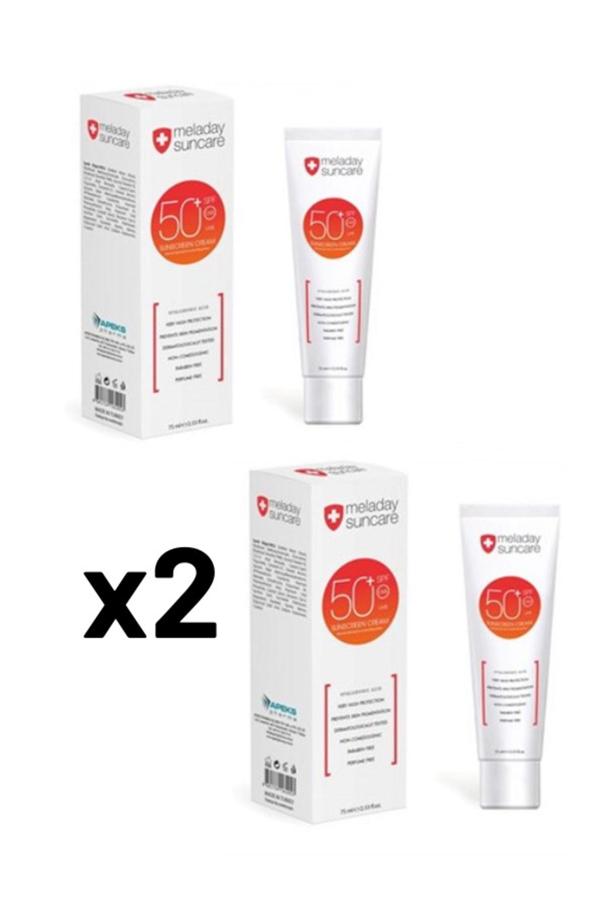 Meladay Suncare Renksiz 50 Faktör İçin Suya Dayanıklı Yüz Güneş Kremi 2x75 ml