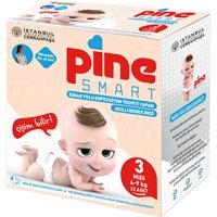 Pine Smart Akıllı 3 Numara Organik Cırtlı Bebek Bezi 22 Adet
