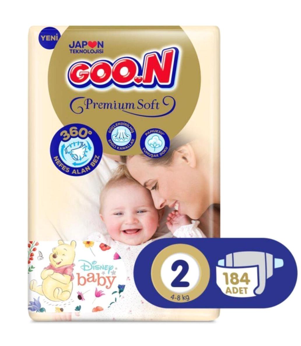 Goo.n Soft Bebek Bezi 2 Numara Külot Bebek Bezi 184 Adet