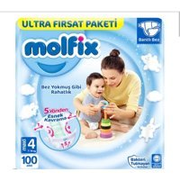 Molfix Ultra Fırsat 4 Numara Organik Bantlı Bebek Bezi 100 Adet