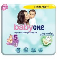 Babyone Junior 5 Numara Organik Cırtlı Bebek Bezi 48 Adet