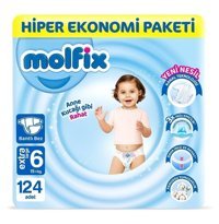 Molfix Ultra Fırsat 6 Numara Organik Bantlı Bebek Bezi 124 Adet
